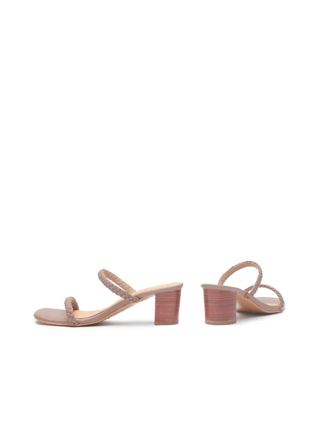 WOVEN DOUBLE STRAP HEELS